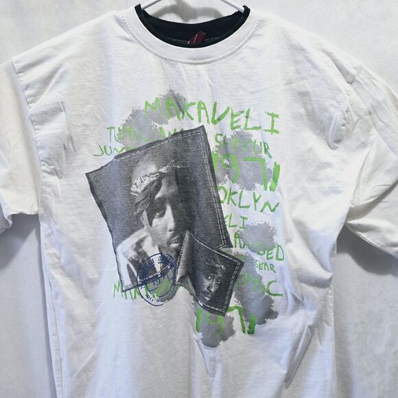 Tupac Shakur Rap Tee Makaveli Branded Against All Odds T-Shirt Sz XL READ - Picture 5 of 16